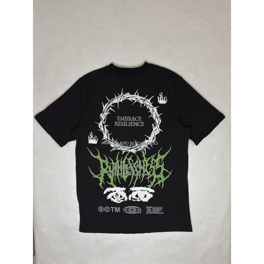 Tenaciti Studios Y2K Streetwear Graphic Tee - Cyber Grunge Black M